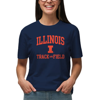 Illinois Arch Logo Track & Field T-Shirt - Navy