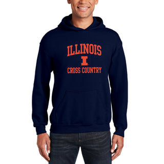 Illinois Arch Logo Cross Country Hoodie - Navy