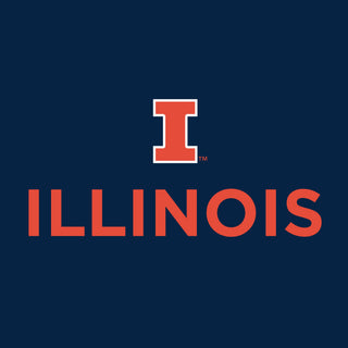 University of Illinois Fighting Illini Institutional Logo Cotton Hoodie - Navy