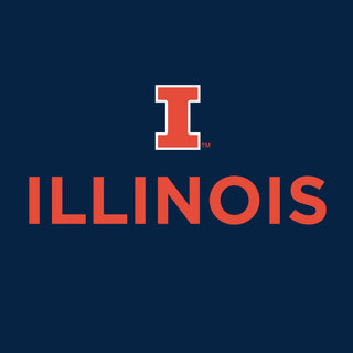 University of Illinois Fighting Illini Institutional Logo Cotton T-Shirt - Navy
