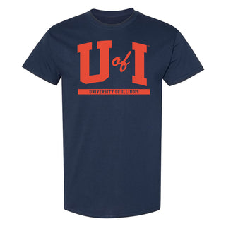 Illinois Fighting Illini Initial Arch T-Shirt - Navy