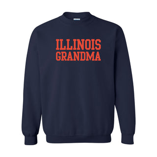 Illinois Basic Block Grandma Crewneck - Navy