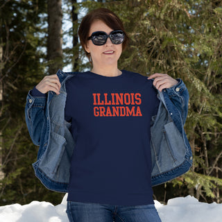 Illinois Basic Block Grandma Crewneck - Navy