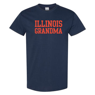 Illinois Basic Block Grandma T-Shirt - Navy