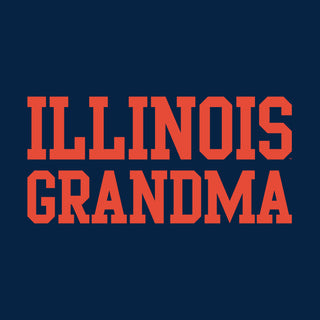 Illinois Basic Block Grandma T-Shirt - Navy