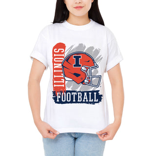 Illinois 90s Big Print T-Shirt - White