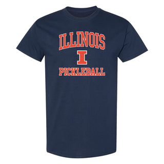 Illinois Fighting Illini Arch Logo Pickleball T-Shirt - Navy