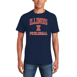 Illinois Fighting Illini Arch Logo Pickleball T-Shirt - Navy