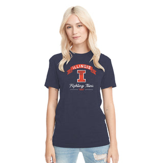 Illinois Ribbon Arc NLA Triblend T-Shirt - Vintage Navy