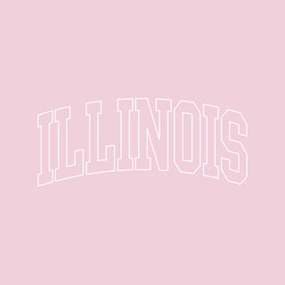Illinois Tonal Arch with Wrist Print Crewneck - Light Pink