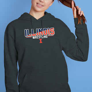 Illinois Wrestling Top Flight Hoodie - Dark Heather