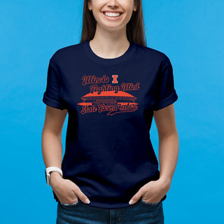 Illinois Fighting Illini Basketball State Farm Center T-Shirt - Navy