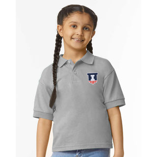 Illinois Badge Logo EMB Youth Dryblend Jersey Polo
