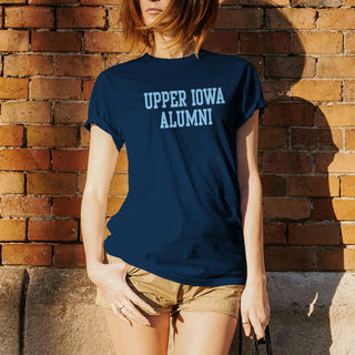 Upper Iowa Alumni Block T Shirt - Navy