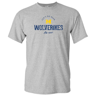 Michigan Wolverines Established Arch T Shirt - Sport Grey