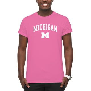 Michigan Arch Logo T-Shirt - Azalea