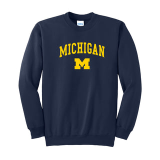 Michigan Arch Logo Tall Crewneck