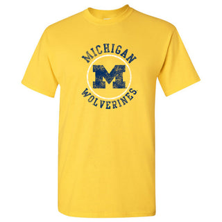 Michigan Distressed Circle Logo T-Shirt