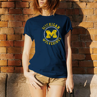 Michigan Distressed Circle Logo T-Shirt