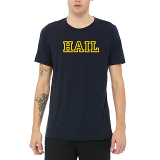 Michigan Hail Outline Canvas Triblend T-Shirt