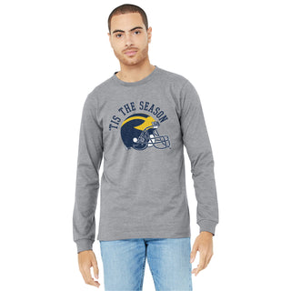 Michigan Tis The Season Football CVC Long Sleeve - Athletic Heather