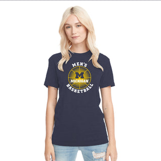 Michigan Men's Basketball Phase NLA Triblend T-Shirt - Vintage Navy