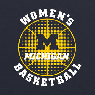 Michigan Wolverines Women's Basketball Phase NLA Triblend T-Shirt - Vintage Navy