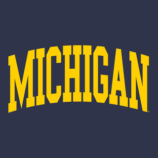Michigan Mega Arch Willow Mockneck Sweatshirt - Navy