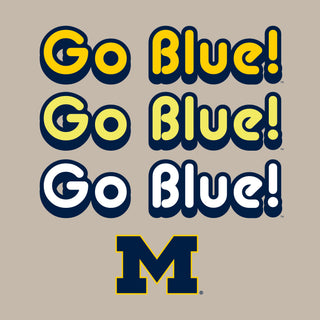 Michigan Go Blue Repeat Crewneck Sweatshirt - Sand