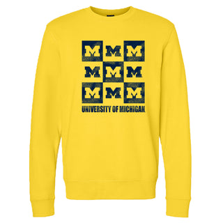 Michigan Checkerbox JA BTB Fleece Crewneck