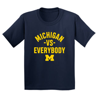 Michigan Vs Everybody Youth T-Shirt - Navy