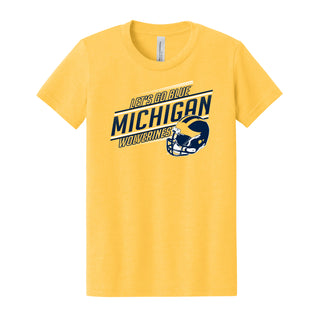 Michigan Action Cheer Youth CVC T-Shirt - Heather Yellow Gold