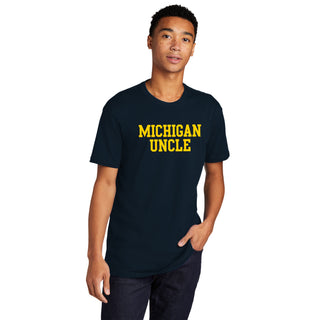 Michigan Basic Block Uncle NLA T-Shirt - Midnight Navy