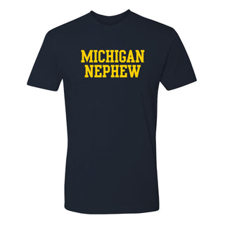 Michigan Basic Block Nephew NLA T-Shirt - Midnight Navy