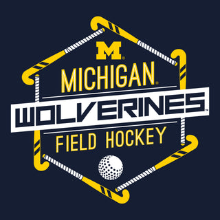 Michigan Wolverines Field Hockey Hex T-Shirt - Navy
