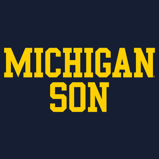 Michigan Basic Block Son Youth T-Shirt - Navy