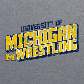 Michigan Wrestling Tech NLA Triblend T-shirt - Premium Heather