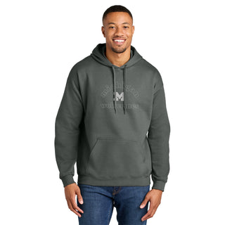 Michigan Monotone Outline Softstyle Hoodie - Charcoal