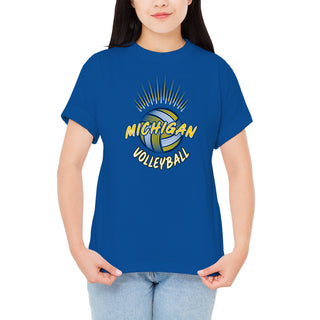Michigan Volleyball Spike T-shirt - Royal