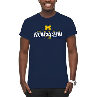 Michigan Volleyball Charge T-Shirt - Navy
