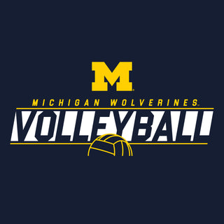 Michigan Volleyball Charge T-Shirt - Navy