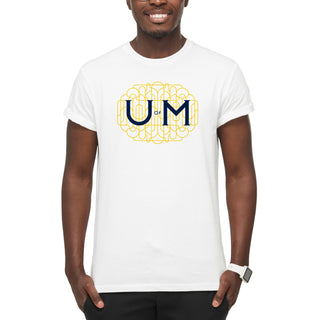 Michigan Ornate Initials T-Shirt - White
