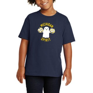 Halloween Michigan Spirit Youth T-Shirt - Navy