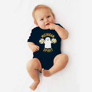 Halloween Michigan Spirit Infant Creeper - Navy