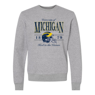 Michigan Timeless Triumph JA BTB Fleece Crewneck - Oxford