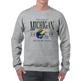 Michigan Timeless Triumph JA BTB Fleece Crewneck - Oxford