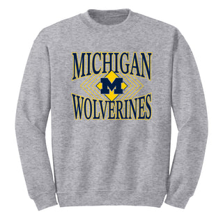 Michigan Diamond Victory JA BTB Fleece Crewneck - Oxford