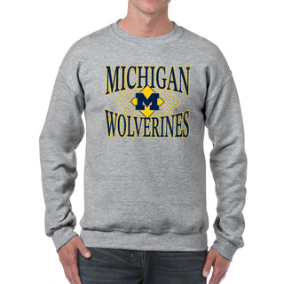 Michigan Diamond Victory JA BTB Fleece Crewneck - Oxford