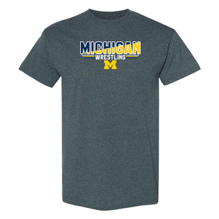 Michigan Wrestling Top Flight T-Shirt - Dark Heather