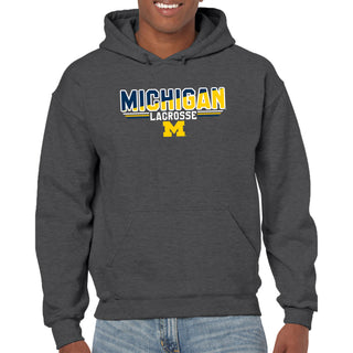 Michigan Lacrosse Top Flight Hoodie - Dark Heather